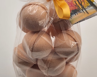 14 Pumpkin Spice Bath Bombs: Moisturizing Shea Cocoa Oil Fizzies