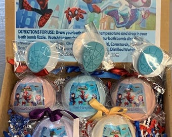 Spidey and His Amazing Friends 8-pack XL 6 oz Bath Bomb Gift Set for Kids