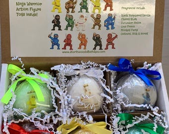 Ninja Warriors 6-pack XL 5.5 oz Bath Bomb Gift Set for Kids