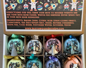 Large Outer Space 12-pack XL 6 oz Bath Bomb Gift Set for Kids