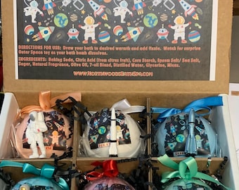 Outer Space 6-pack XL 6 oz Bath Bomb Gift Set for Kids