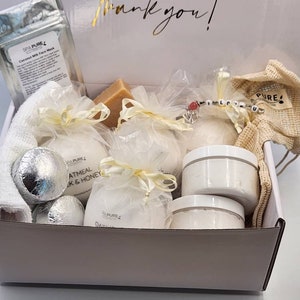 Spa Gift Box | Relaxation Spa Set | Unwind Spa Gift for Her | Self Care | Pamper Gift Best Friend Mom | Home Spa Day | Anniversary Gift Box