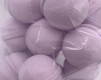 14 bath bombs in Plumeria fragrance, gift bag bath fizzies, great for dry skin, shea, cocoa, 7 ultra rich oils