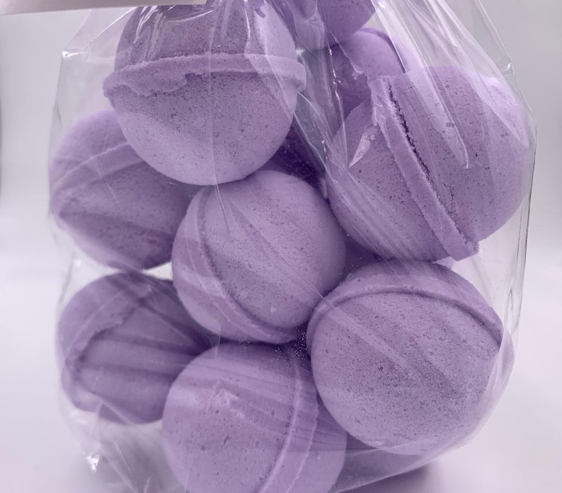 14 bath bombs select from over 100 fragrances NEW ROUND SHAPE, our Little Bag of Balls Fragrances E thru L great for dry skin image 7