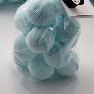 14 bath bombs (select from over 100 fragrances) NEW ROUND SHAPE, our Little Bag of Balls (Fragrances E thru L) - great for dry skin