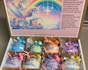 Large Jumbo Flying Unicorns 12-pack XL 5.5 oz Bath Bomb Gift Set for Kids