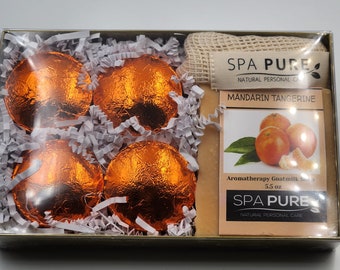 Spa Pure Aromatherapy Gift Set Shower Steamers Artisan Soap, Makes a Nice Gift