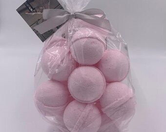 14 bath bombs (select from over 100 fragrances) our Little Bag of Balls (great for dry skin) NEW ROUND SHAPE