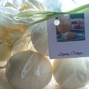 Lemon Creme Bath Bombs: Handmade with Shea & Cocoa Butter (Set of 3)