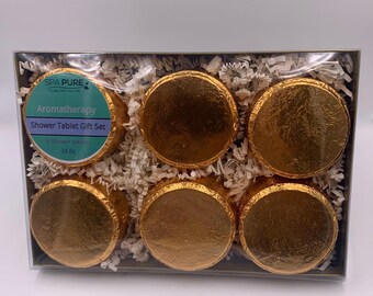 Aromatherapy Shower Tablet Gift Set: Essential Oil Blends, Spa Gift