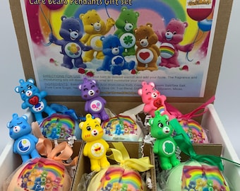 Care Bears Pendants 6-pack XL 5.5 oz Bath Bomb Gift Set for Kids