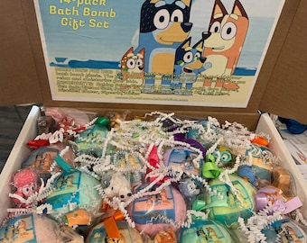 Jumbo Bluey 14-pack XL 5.5 oz Bath Bomb Gift Set for Kids