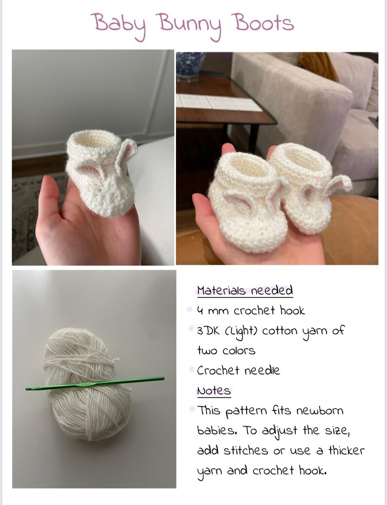 Crochet Pattern Baby Bunny Boots - Etsy