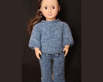 Sweater and Pants Set (knitting pattern) for 18 inch Doll