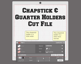 Chapstick & Quarter Holder geschnitten Datei SVG PNG JPEG