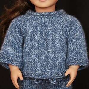 Sweater and Pants Set knitting pattern for 18 inch Doll image 2