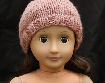Hat and Headband Knitting Pattern for 18 inch Dolls
