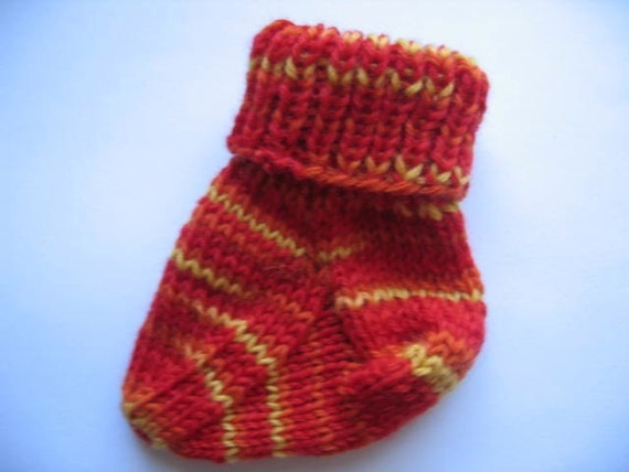 Baby Socks Knitting Pattern Using Leftover Yarn