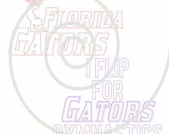 Florida Gator Gymnastics #1 - Silhouette Cut File