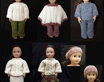 Entire Clothing Set (knitting patterns) for 18 inch Dolls