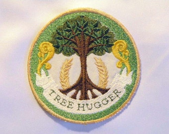 Tree Hugger Iron on Patch 3.75"