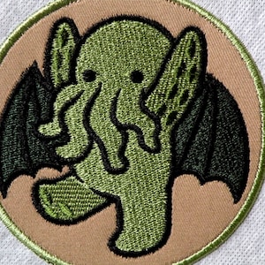 Too Cute Cthulhu Iron on Patch 4.3&quot;