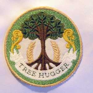Tree Hugger Iron on Patch 3.75 image 2