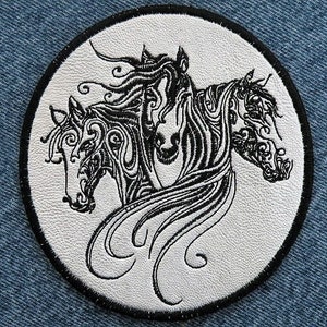 Wild Horse Trio Iron on Patch 4&quot; x 4.25&quot;