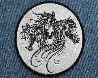 Wild Horse Trio Iron on Patch 4" x 4.25"