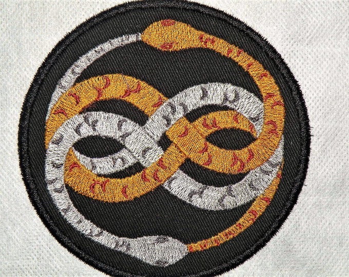 Double Infinity Snakes Iron on Patch 4