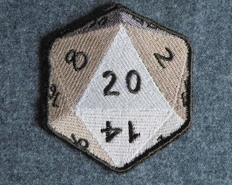 D-20 iron on patch 3.42 x 3.28"