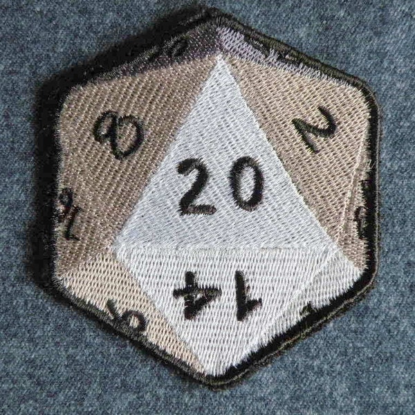 D-20 iron on patch 3.42 x 3.28"