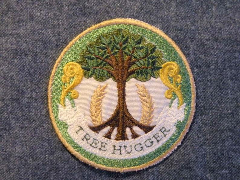 Tree Hugger Iron on Patch 3.75 image 4