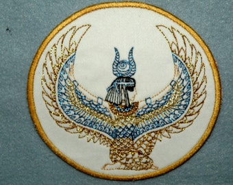 Egyptian Goddess Isis Iron on Patch 4.55 x 4.27”