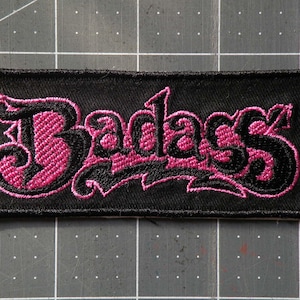 Badass Iron on Patch 4.25&quot; x 1.75&quot;