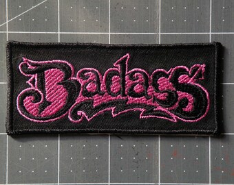Badass Iron on Patch 4.25" x 1.75"