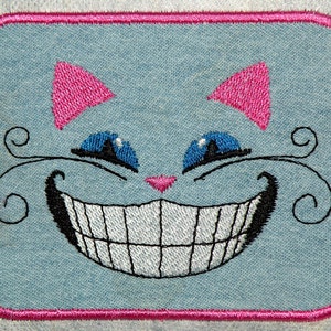 Cheshire Cat Iron on Patch 4.51&quot;x3.49&quot;