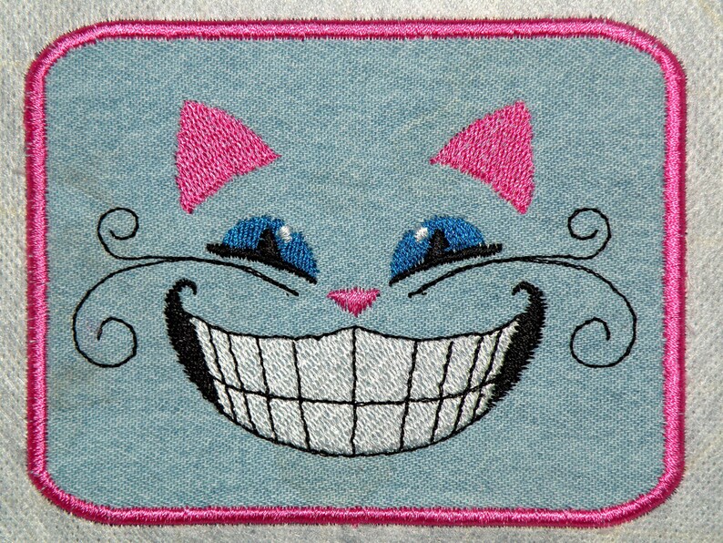 Cheshire Cat Iron on Patch 4.51x3.49 Etsy