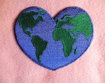 Earth Love Iron on Patch 4.25" x 3.5"