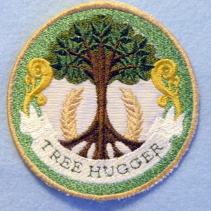 Tree Hugger Iron on Patch 3.75 image 3