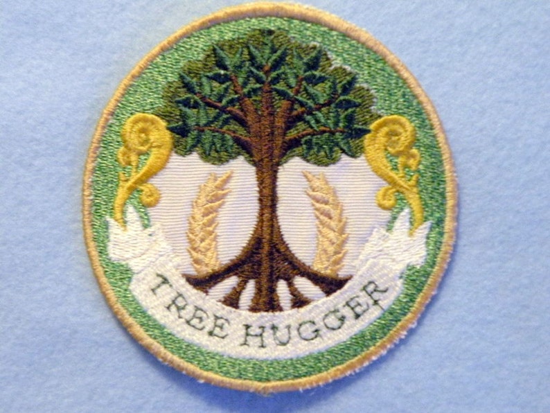 Tree Hugger Iron on Patch 3.75 image 3