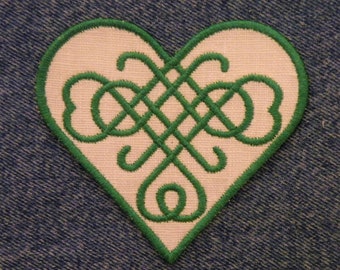 Celtic Heart Iron on Patch 4" x 3.5"