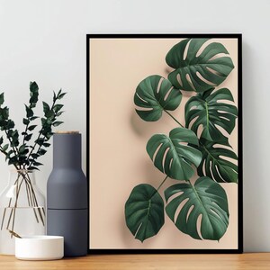 Plant Wall Art Printable, Botanical Digital Print, Greenery Wall Decor,Nature Art Print, Boho Plant Poster, İnstant Download