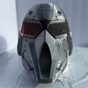 Silver Phantom Protocol Helmet, cosplay, costume, sci-fi, role-playing, Halloween, space, robot, astronaut