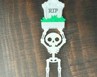 Rest in Pages Skeleton Gothic Bookmark