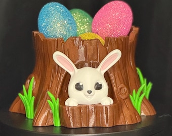 Bunny Hideout Treat Dish (3D Printed)