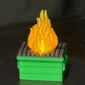Skrivbordslampa med eldstad för container (3D-utskriven)