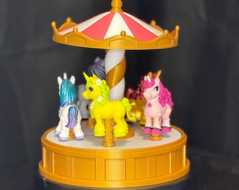 Magical Unicorn Parade Carousel Toy Set (3D Printed)