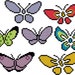 Seven Japanese Butterflies - Cross Stitch Pattern - Digital Download PDF