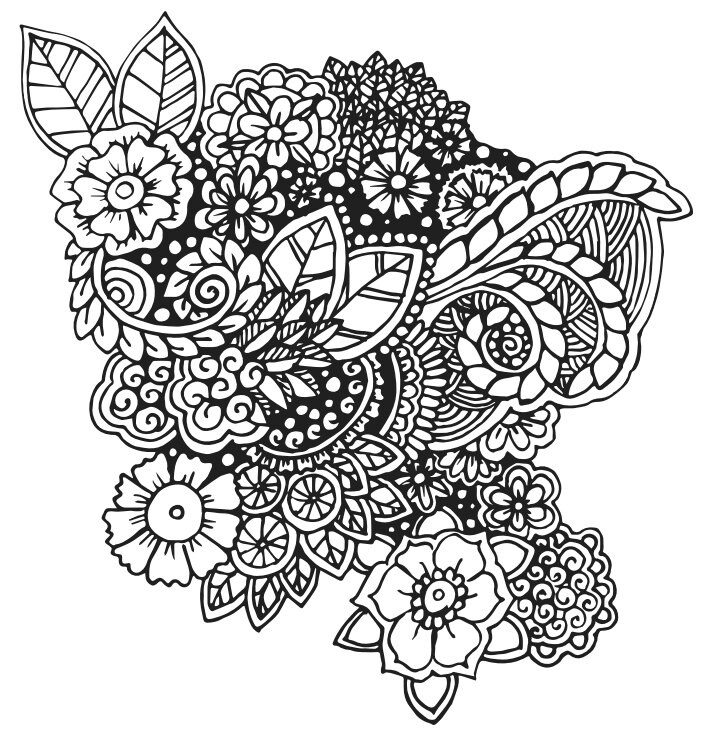 Zen Coloring Books: Flowers floral and Doodle Design Book For Girls 2017  (Cute Kids Coloring Books Ages 2-4, 4-8, 9-12)